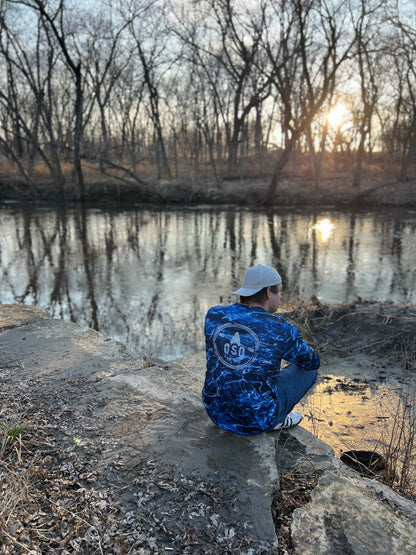 QSO/Crescent LOGO UV fishing shirt