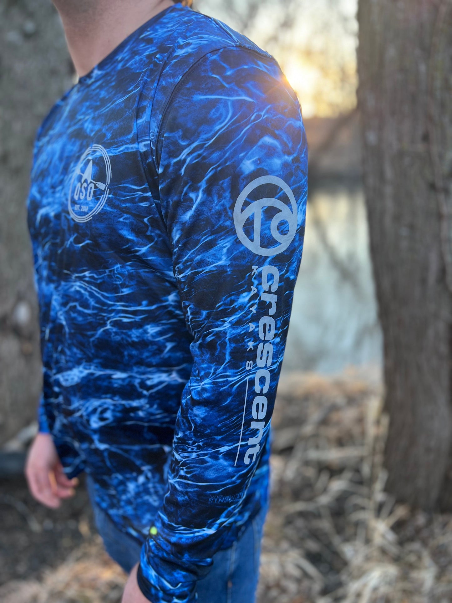 QSO/Crescent LOGO UV fishing shirt